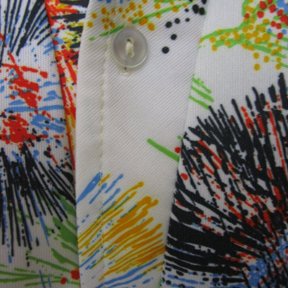 Authentic Vintage 1970s Polyester Button Front Sh… - image 4
